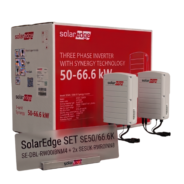 [212012] SolarEdge SET SE50/66.6K SE-DBL-RW00IBNM4 + 2x SESUK-RWR0INNN8